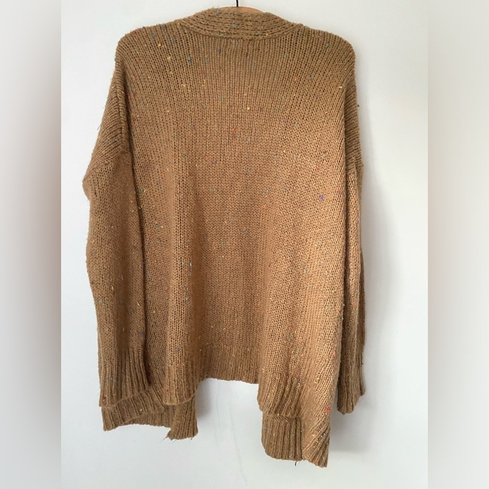 Debut Sweater Women’s Small Cozy Tan Cardigan with Pockets Oversized - Picture 2 of 7